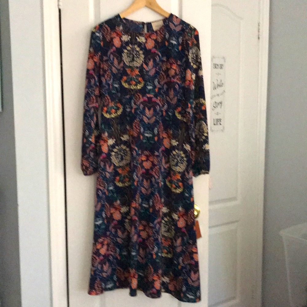 Medium floral print mid length dress